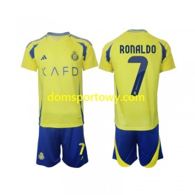 Koszulka Al Nassr Cristiano Ronaldo 7 Dziecięcy Domowe Koszulki Piłkarskie 2024-2025 Krótki Rękaw